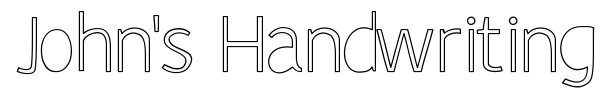 John's Handwriting font preview